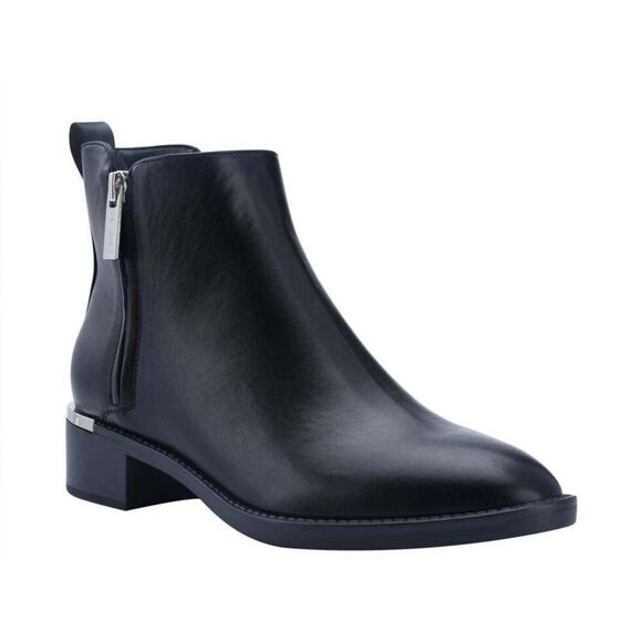 Calvin Klein Deniece Black Booties Block Heel Ankle Size 7,5 - Picture 1 of 10